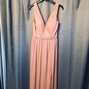 Formal pale pink floor length dress